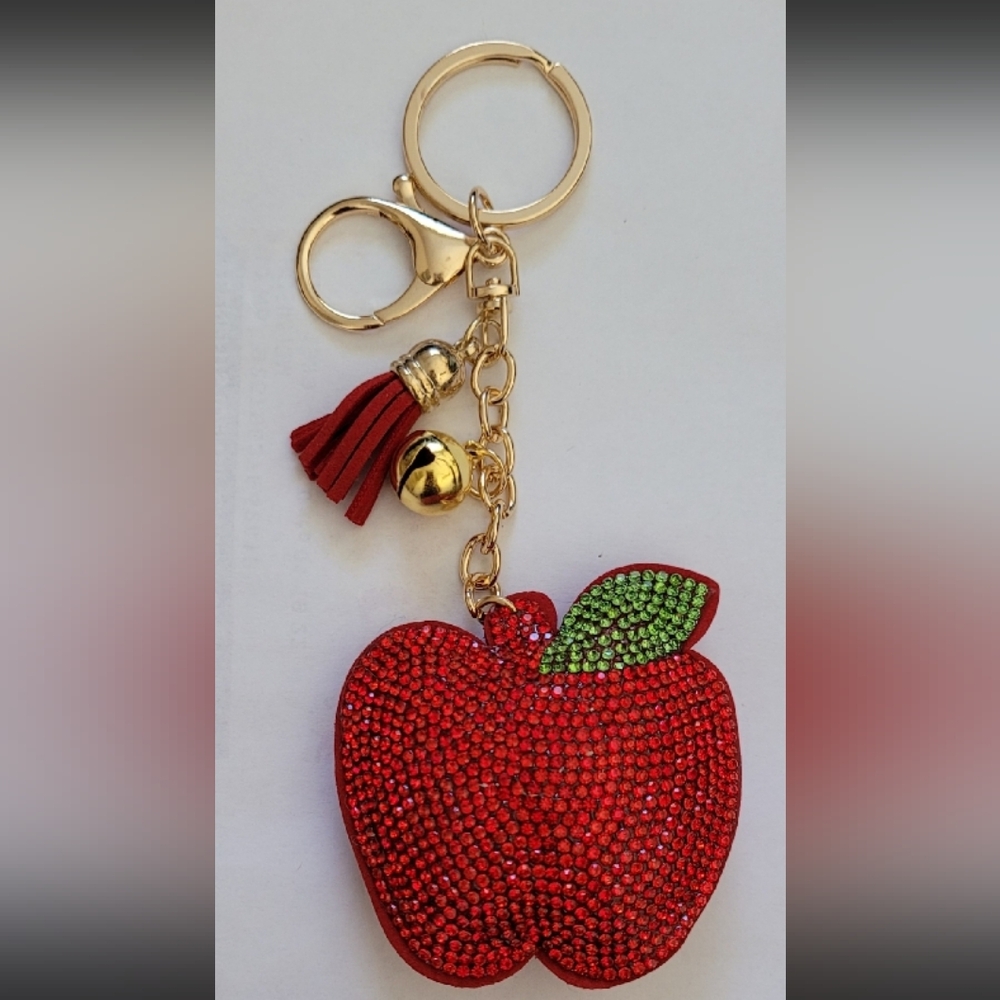 Rainbow Keychain Rhinestone Key Chain Bag Backpack Accesories Charm